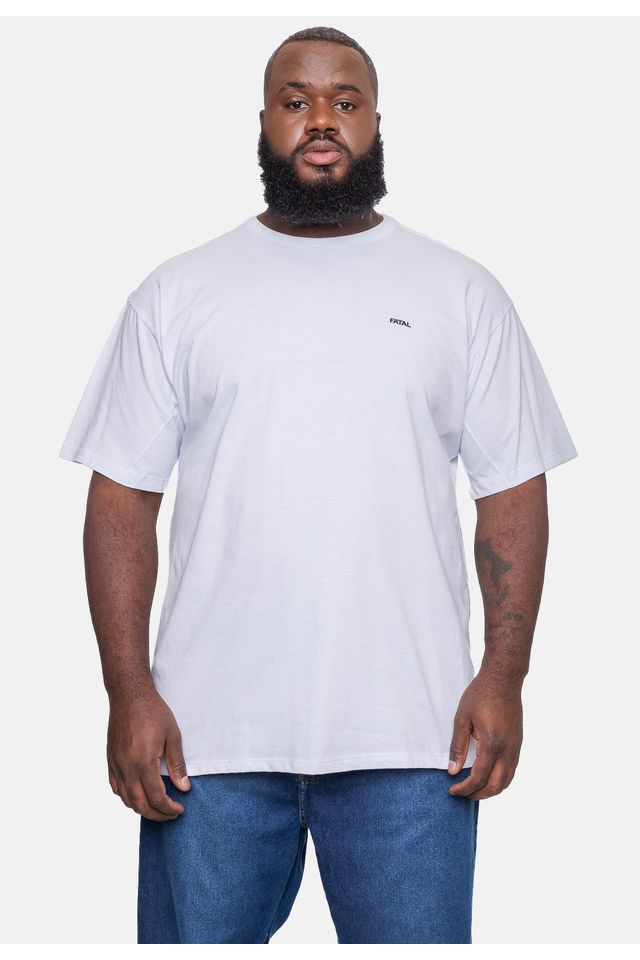 Camiseta-Fatal-Masculina-Plus-Size-Fashion-Basic-Branca Camiseta-Fatal-Masculina-Plus-Size-Fashion-Basic-Branca