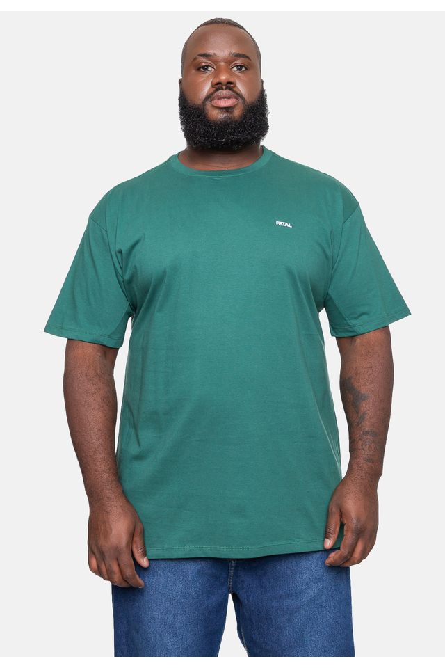 Camiseta-Fatal-Masculina-Plus-Size-Fashion-Basic-Verde-Dark-Forest