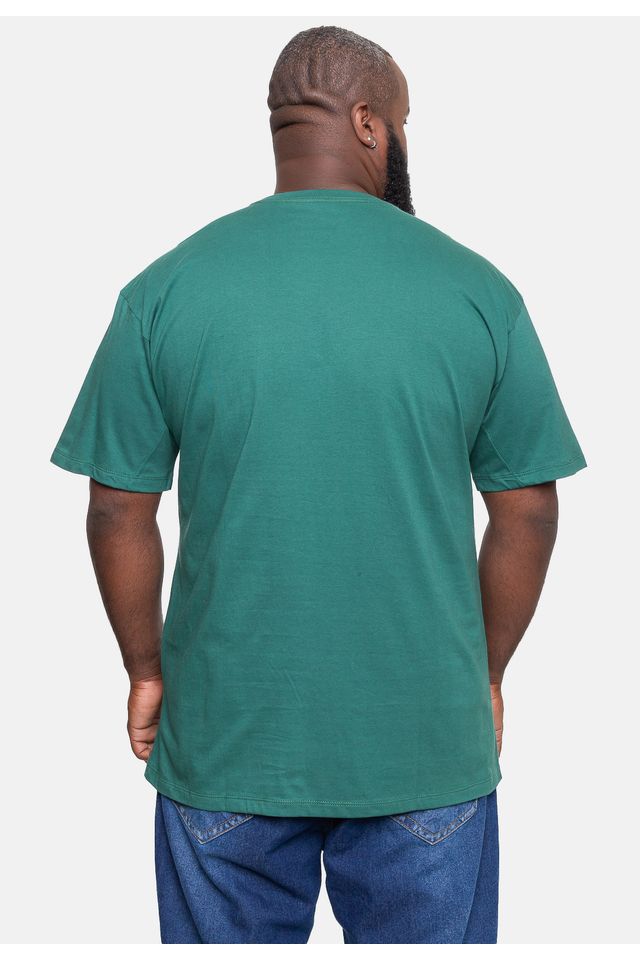 Camiseta-Fatal-Masculina-Plus-Size-Fashion-Basic-Verde-Dark-Forest