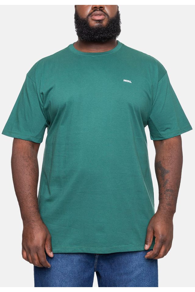 Camiseta-Fatal-Masculina-Plus-Size-Fashion-Basic-Verde-Dark-Forest