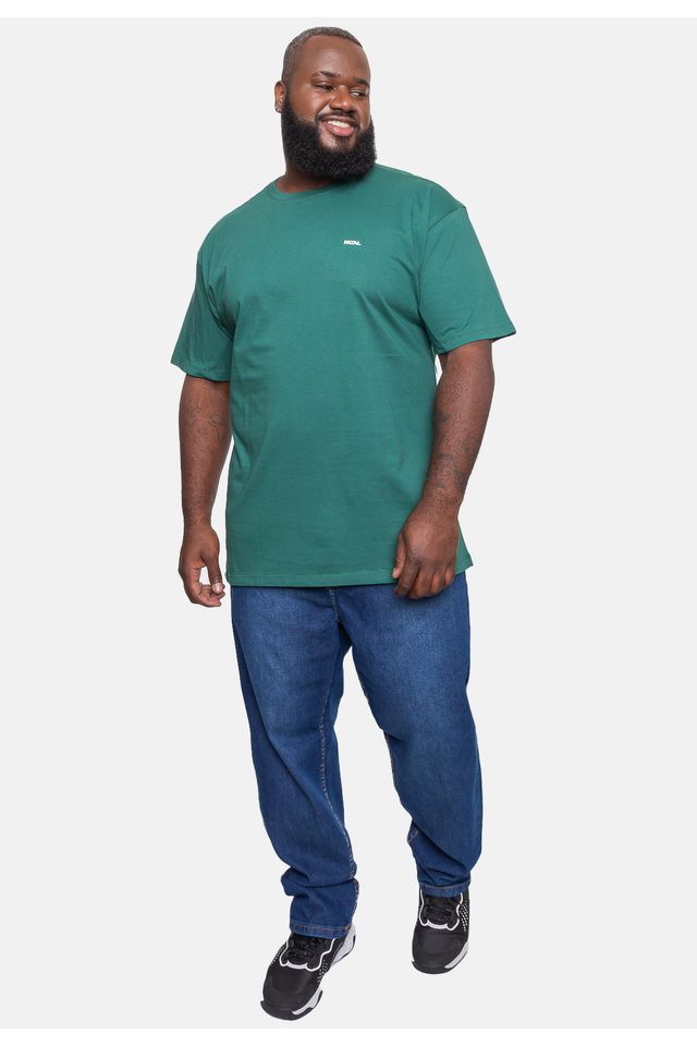 Camiseta-Fatal-Masculina-Plus-Size-Fashion-Basic-Verde-Dark-Forest