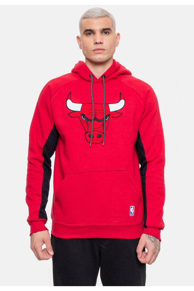 Moletom-NBA-Masculino-Chicago-Bulls-Vermelho-Rubro