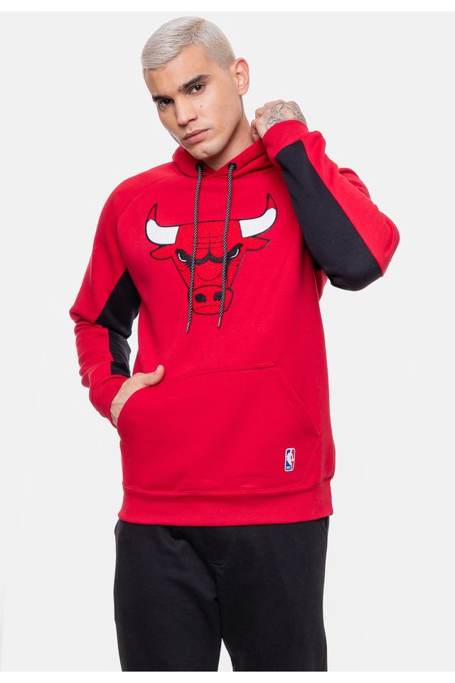 Moletom-NBA-Masculino-Chicago-Bulls-Vermelho-Rubro