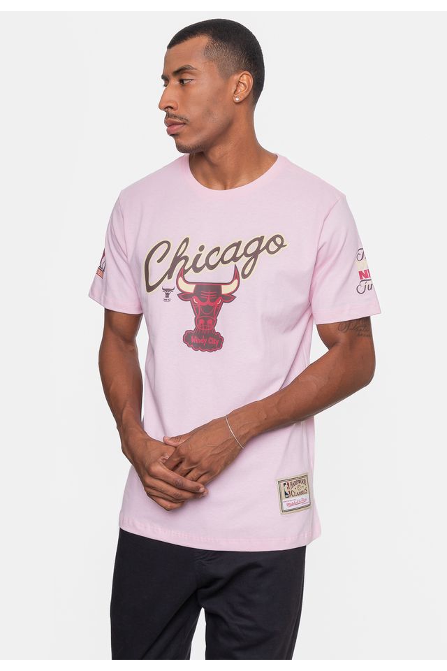 Camiseta-Mitchell---Ness-Masculina-Sugar-Bacon-Chicago-Bulls-Rosa-Ballet