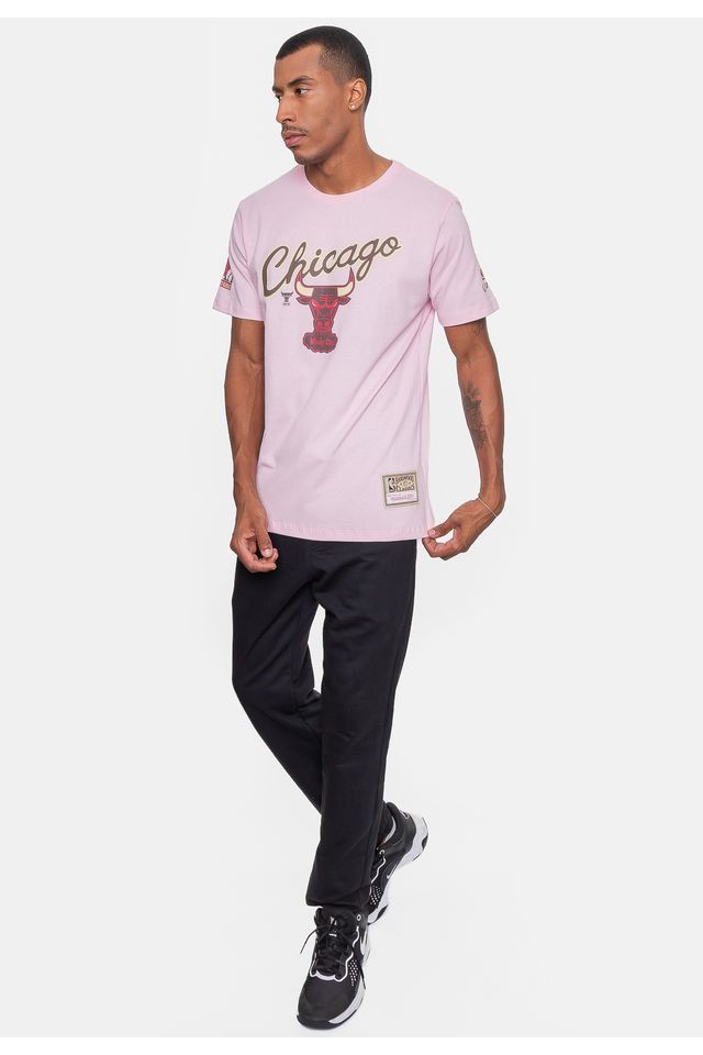 Camiseta-Mitchell---Ness-Masculina-Sugar-Bacon-Chicago-Bulls-Rosa-Ballet