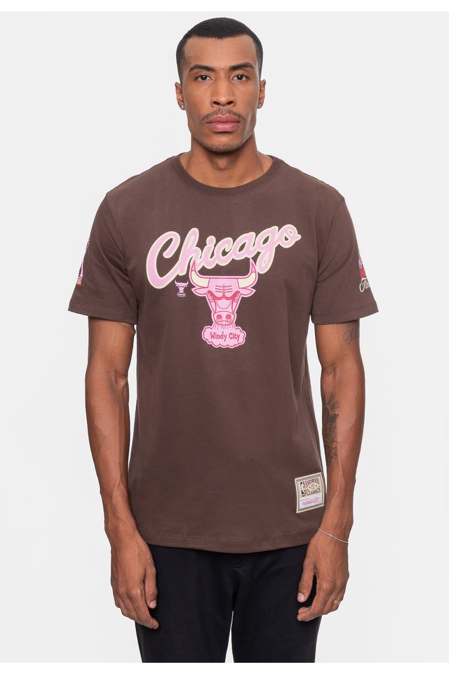 Camiseta-Mitchell---Ness-Masculina-Sugar-Bacon-Marrom Camiseta-Mitchell---Ness-Masculina-Sugar-Bacon-Marrom
