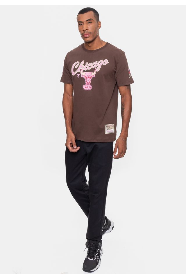Camiseta-Mitchell---Ness-Masculina-Sugar-Bacon-Marrom
