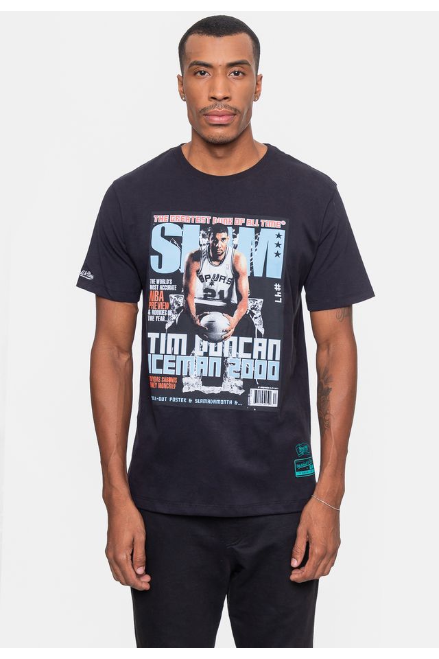 Camiseta-Mitchell---Ness-NBA-Slam-Tim-Duncan-San-Antonio-Spurs-Preta Camiseta-Mitchell---Ness-NBA-Slam-Tim-Duncan-San-Antonio-Spurs-Preta