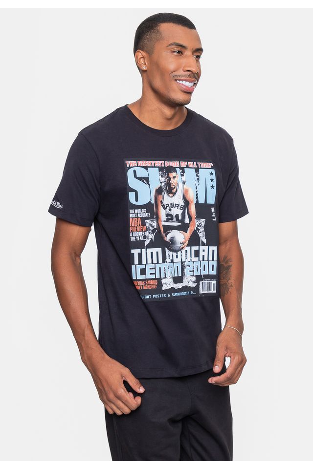 Camiseta-Mitchell---Ness-NBA-Slam-Tim-Duncan-San-Antonio-Spurs-Preta