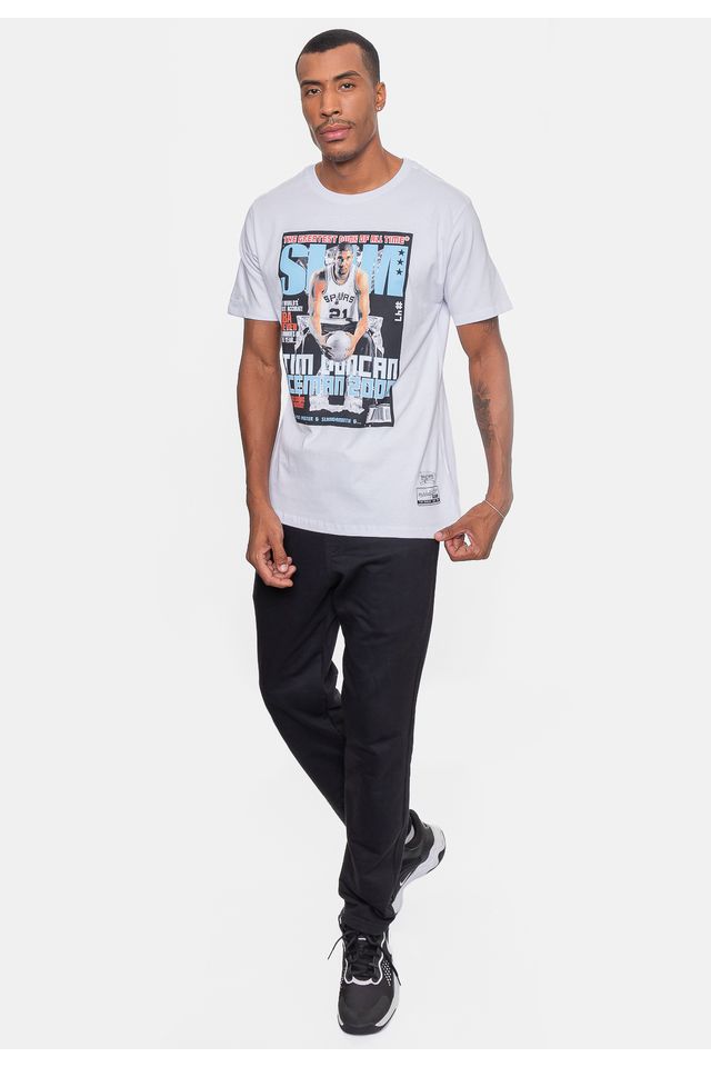 Camiseta-Mitchell---Ness-NBA-Slam-Tim-Duncan-San-Antonio-Spurs-Branca
