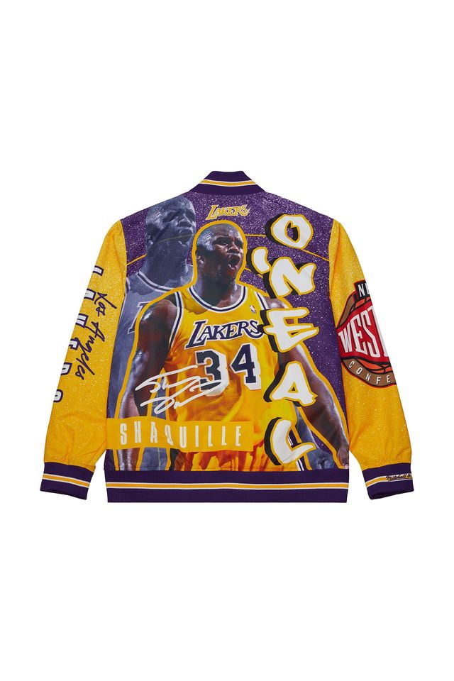 Jaqueta-Mitchell---Ness-Player-Burst-Warm-Up-Jacket-Los-Angeles-Lakers-Shaquille-O-Neal-Branca Jaqueta-Mitchell---Ness-Player-Burst-Warm-Up-Jacket-Los-Angeles-Lakers-Shaquille-O-Neal-Branca