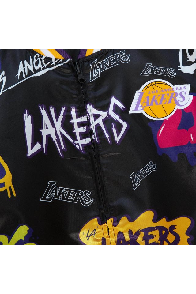 Jaqueta-Mitchell---Ness-Slap-Sticker-Dupla-Face-Los-Angeles-Lakers-Preta
