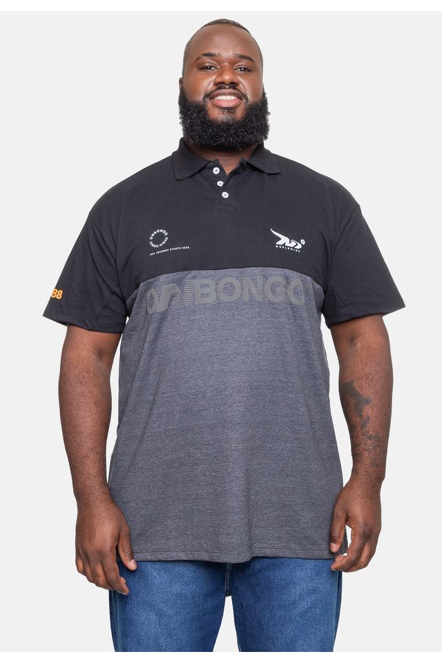 Camisa-Polo-Onbongo-Piquet-Masculina-Beam-Preta-Mescla Camisa-Polo-Onbongo-Piquet-Masculina-Beam-Preta-Mescla