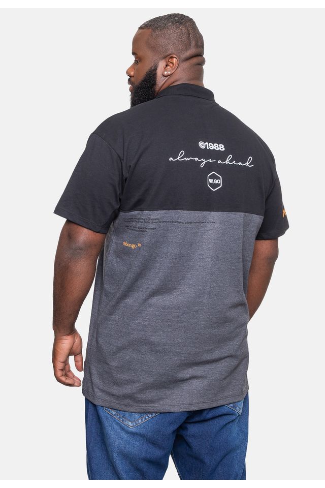 Camisa-Polo-Onbongo-Piquet-Masculina-Beam-Preta-Mescla