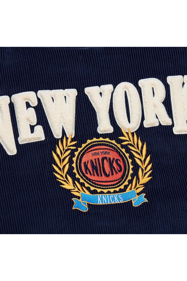 Jaqueta-Mitchell---Ness-Collegiate-Varsity-Jacket-New-York-Knicks-Azul-Marinho