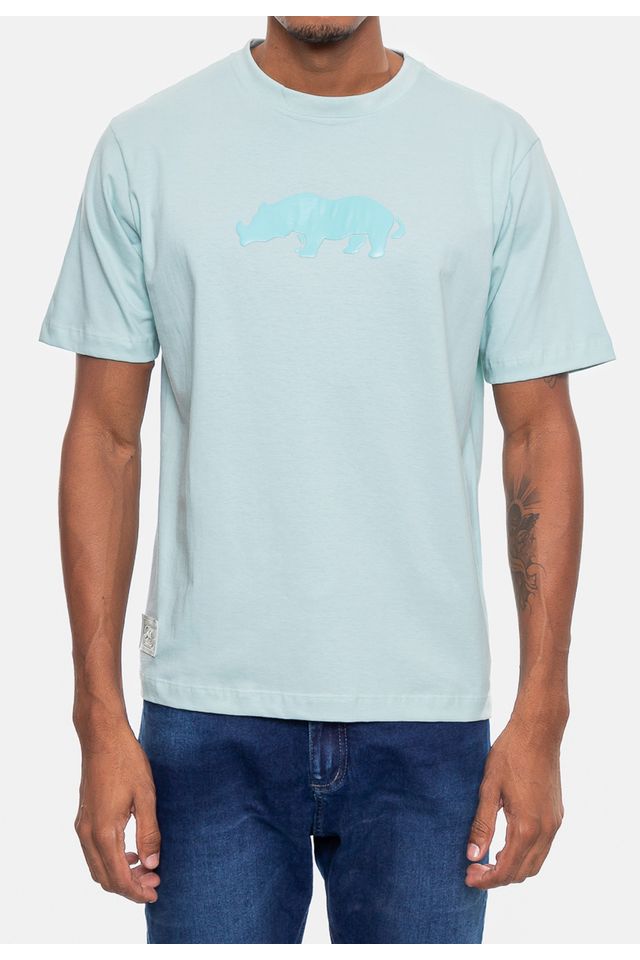 Camiseta-Ecko-Masculina-Flat-Rhino-Verde-Agua