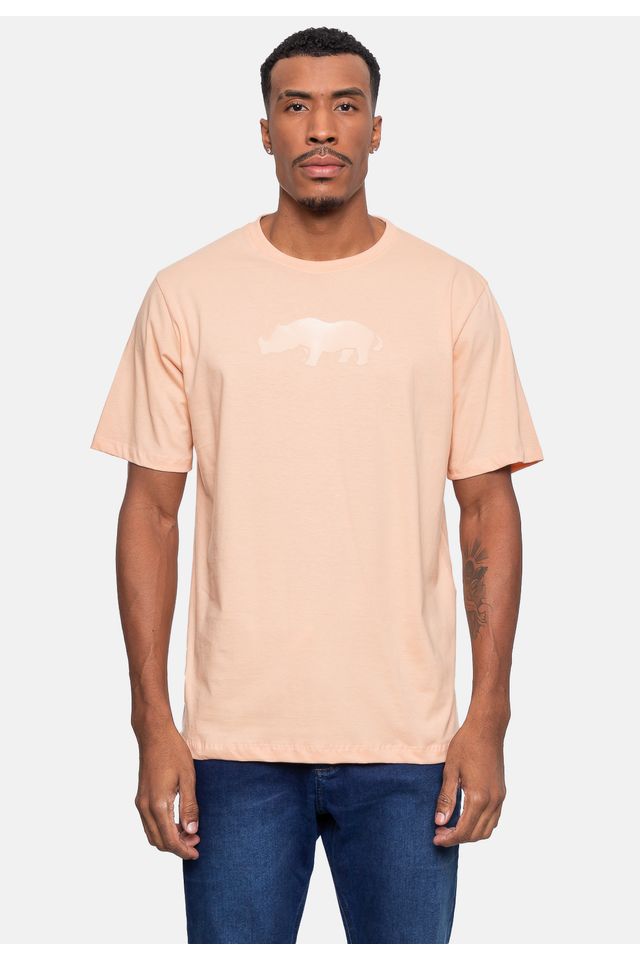 Camiseta-Ecko-Masculina-Flat-Rhino-Pessego-Mellow Camiseta-Ecko-Masculina-Flat-Rhino-Pessego-Mellow