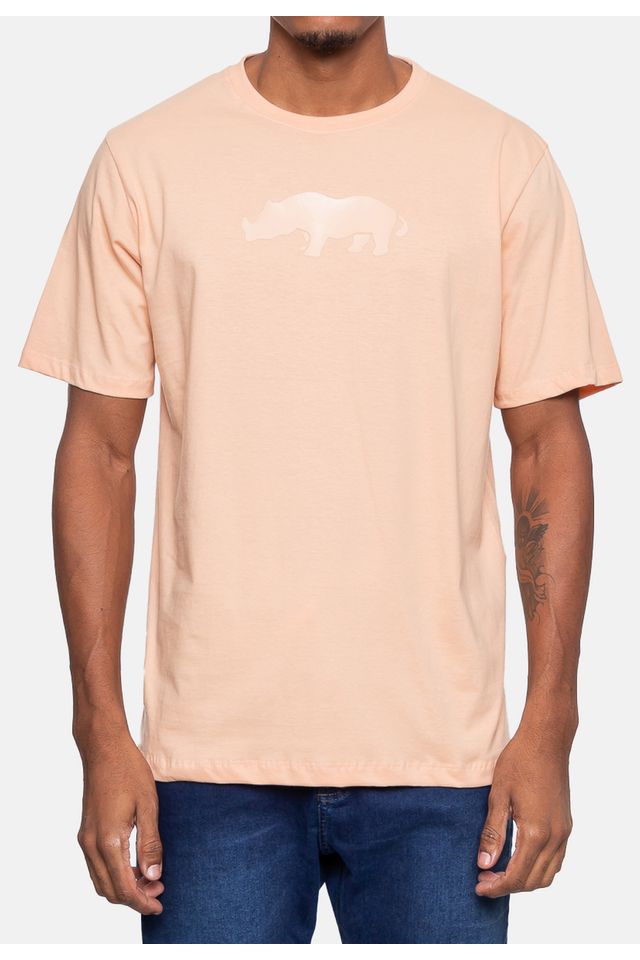 Camiseta-Ecko-Masculina-Flat-Rhino-Pessego-Mellow Camiseta-Ecko-Masculina-Flat-Rhino-Pessego-Mellow