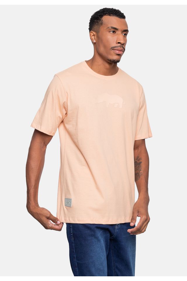 Camiseta-Ecko-Masculina-Flat-Rhino-Pessego-Mellow Camiseta-Ecko-Masculina-Flat-Rhino-Pessego-Mellow