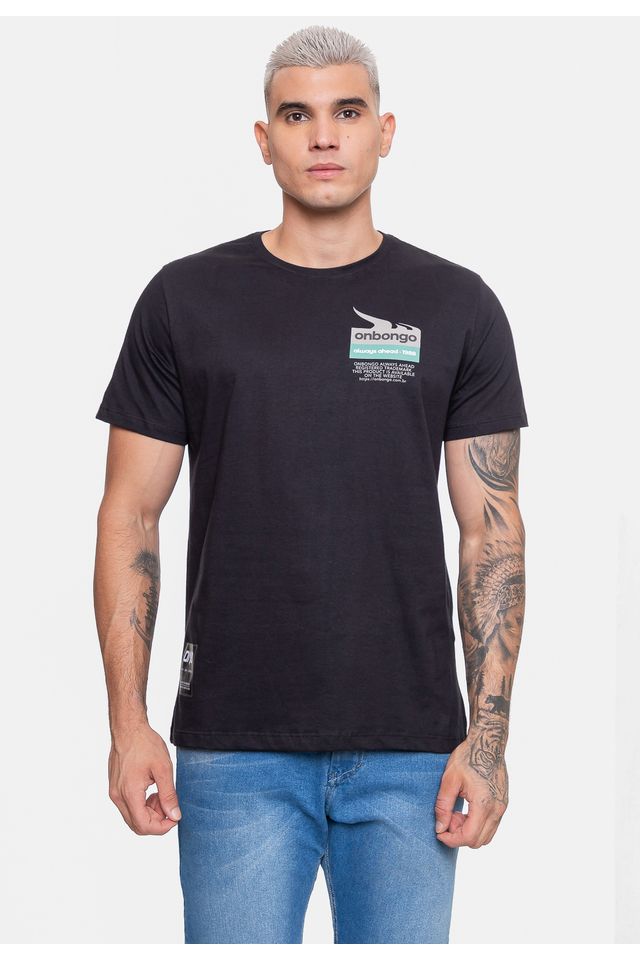 Camiseta-Onbongo-Masculina-Estampada-Preta Camiseta-Onbongo-Masculina-Estampada-Preta