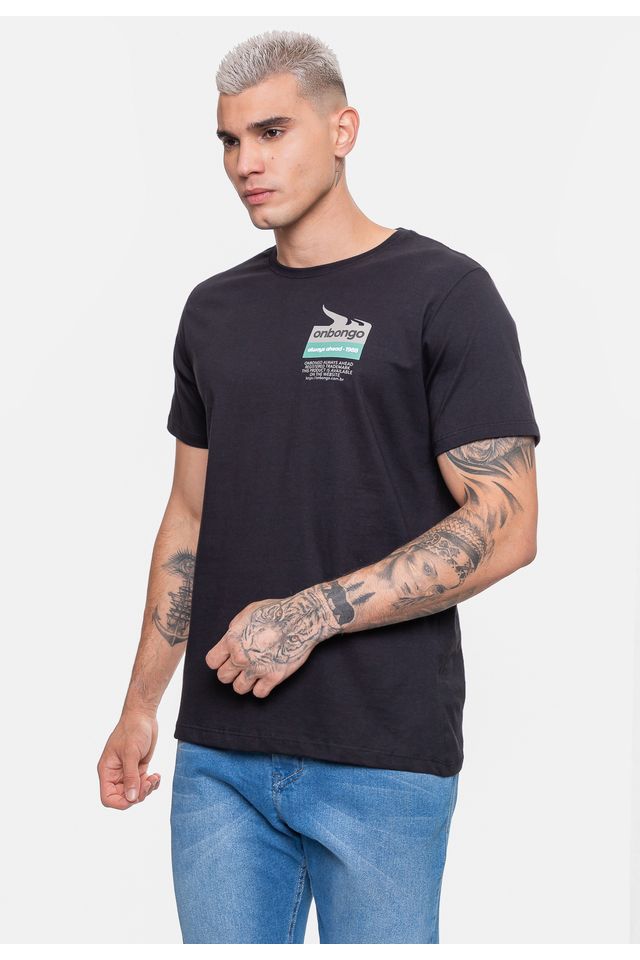 Camiseta-Onbongo-Masculina-Estampada-Preta