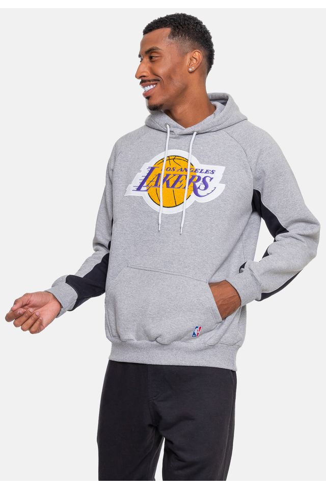 Moletom-NBA-Chenille-Los-Angeles-Lakers-Cinza-Mescla-Medio