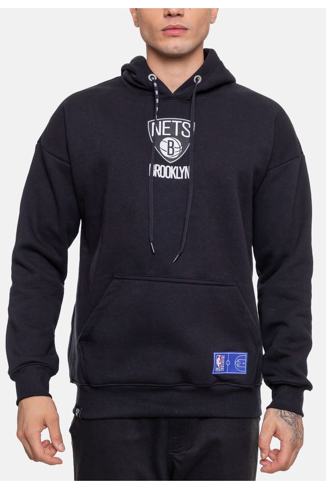 Moletom-NBA-Masculino-Conference-Brooklyn-Nets-Preto