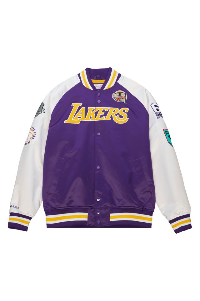 Jaqueta-Mitchell---Ness-HOF-N-N-Satin-Jacket-Los-Angeles-Lakers-Pau-Gasol-Roxa