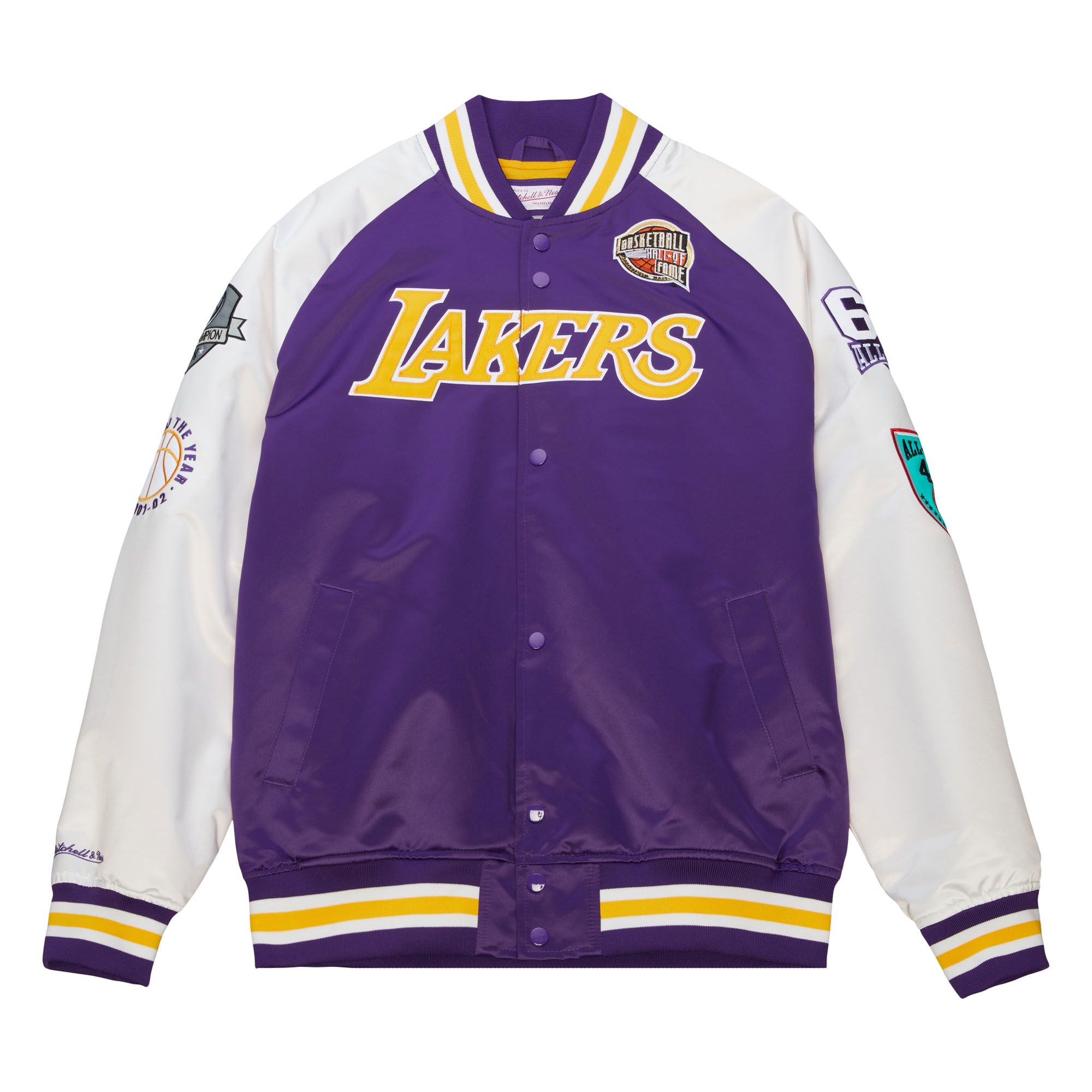 Jaqueta Mitchell & Ness HOF N&N Satin Jacket Los Angeles Lakers