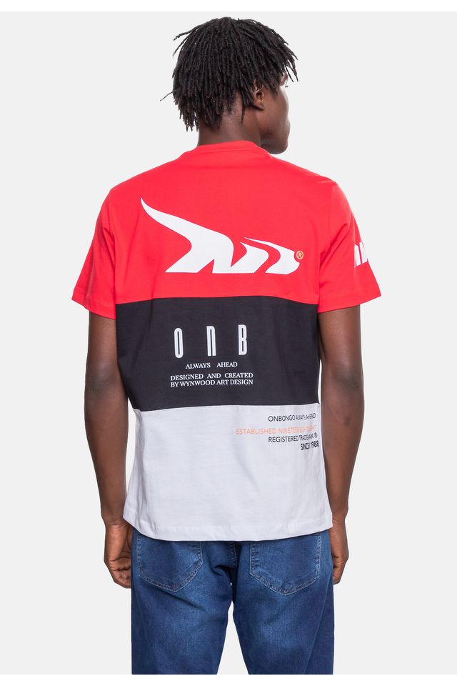 Camiseta-Onbongo-Masculina-Vermelha-Dalia