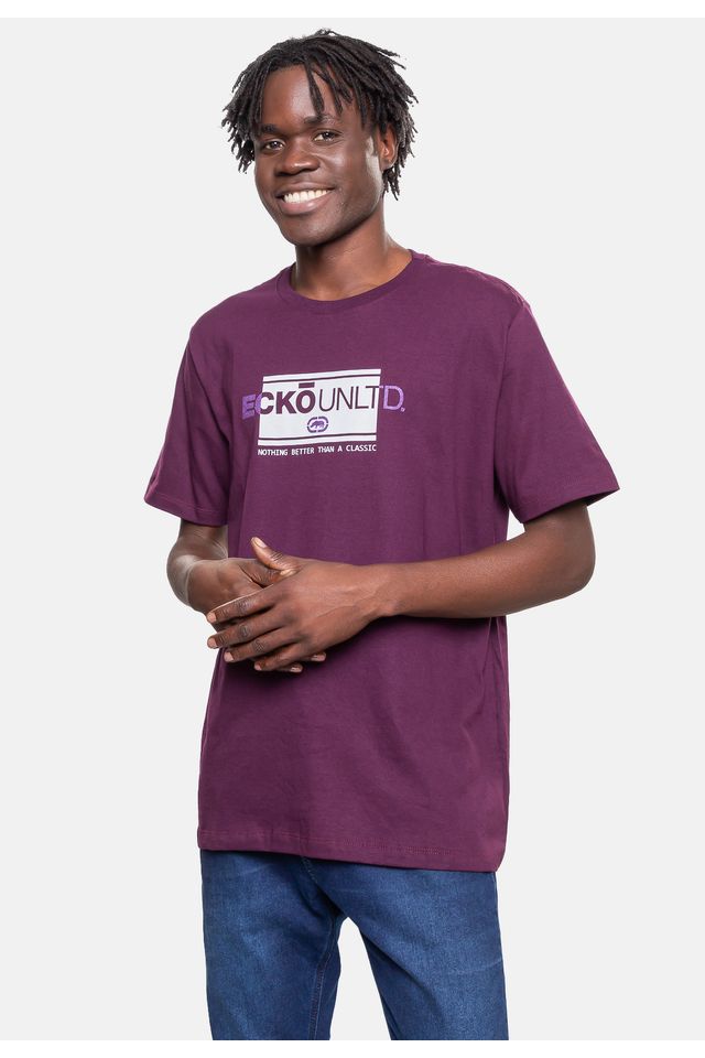 Camiseta-Ecko-Masculina-Elevate-Brand-Vinho-Arrocheado