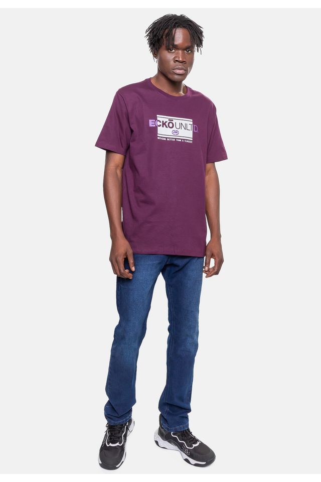 Camiseta-Ecko-Masculina-Elevate-Brand-Vinho-Arrocheado