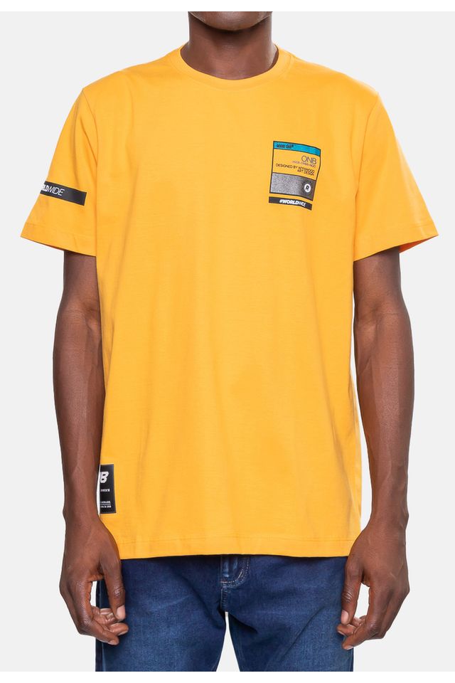 Camiseta-Onbongo-Masculina-Mostarda