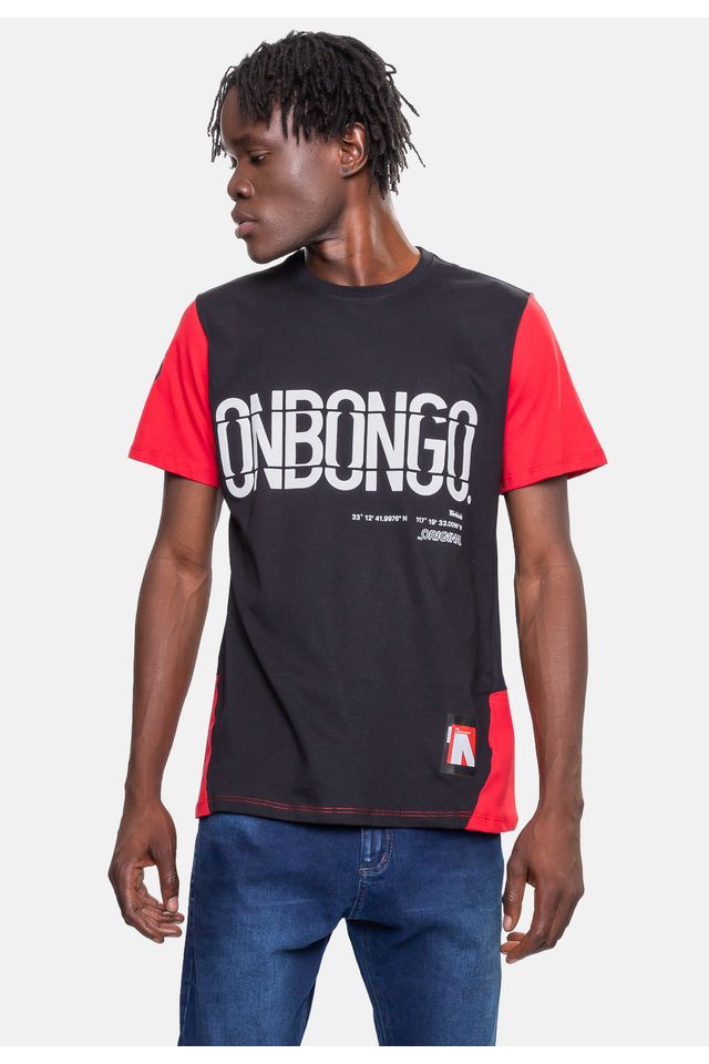 Camiseta-Onbongo-Masculina-Vermelha-Dalia