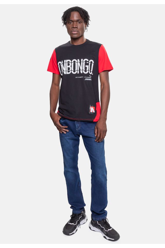 Camiseta-Onbongo-Masculina-Vermelha-Dalia