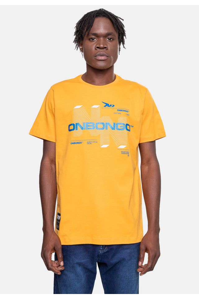 Camiseta-Onbongo-Masculina-Mostarda Camiseta-Onbongo-Masculina-Mostarda