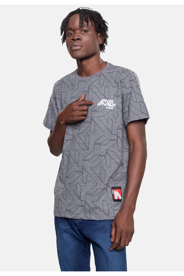 Camiseta-Onbongo-Masculina-Preta-Mescla-Vintage Camiseta-Onbongo-Masculina-Preta-Mescla-Vintage