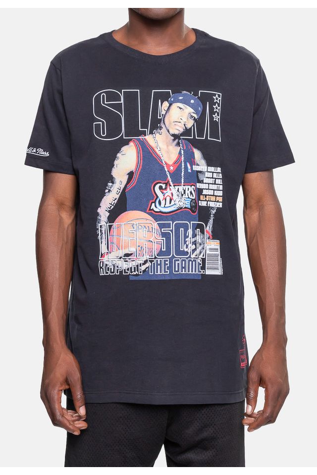 Camiseta-Mitchell---Ness-Slam-Philadelphia-76ers-Allen-Iverson-Preta