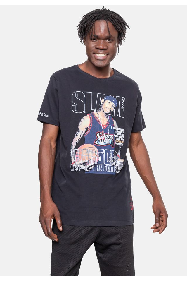 Camiseta-Mitchell---Ness-Slam-Philadelphia-76ers-Allen-Iverson-Preta