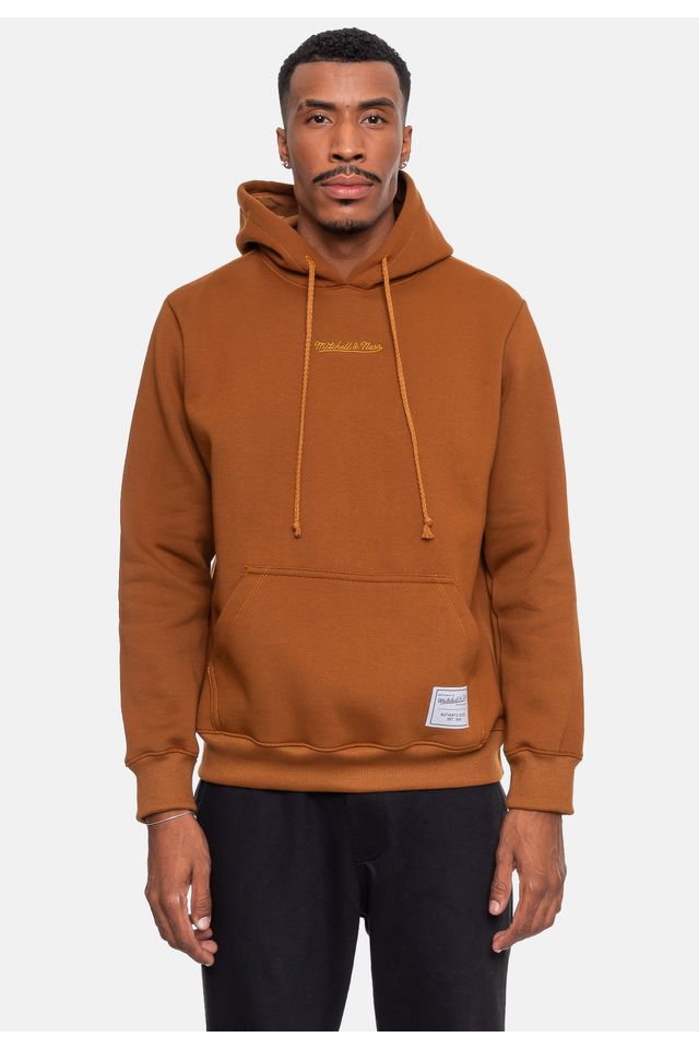Moletom-Mitchell---Ness-Masculino-Classic-Marrom-Camelo