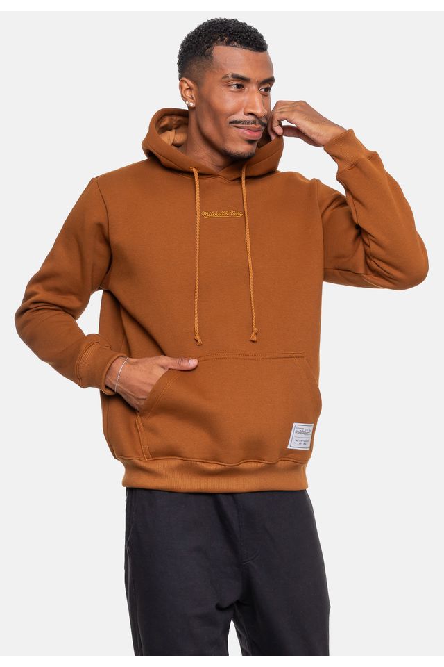 Moletom-Mitchell---Ness-Masculino-Classic-Marrom-Camelo