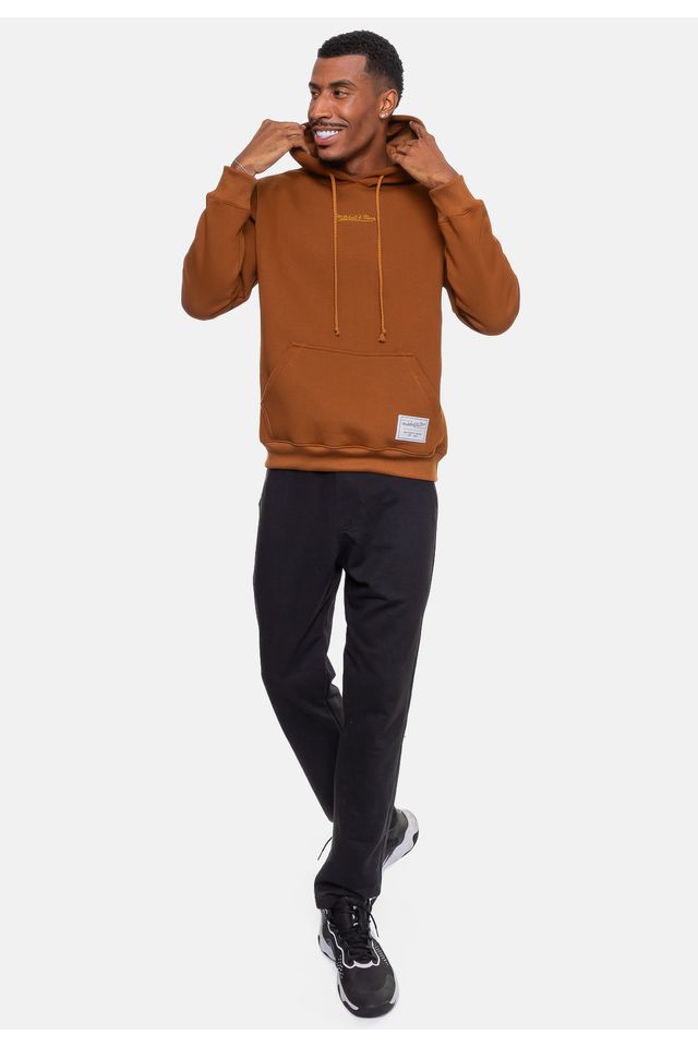 Moletom-Mitchell---Ness-Masculino-Classic-Marrom-Camelo