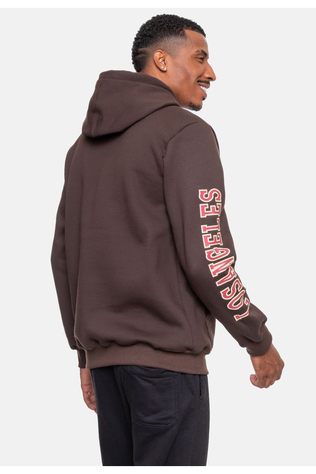 Moletom-Mitchell---Ness-Masculino-Sugar-Los-Angeles-Lakers-Marrom-Tartaruga