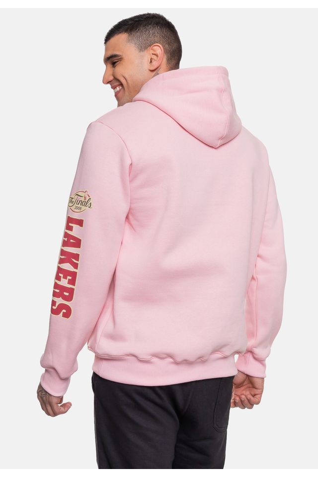 Moletom-Mitchell---Ness-Masculino-Sugar-Los-Angeles-Lakers-Rosa-Ballet