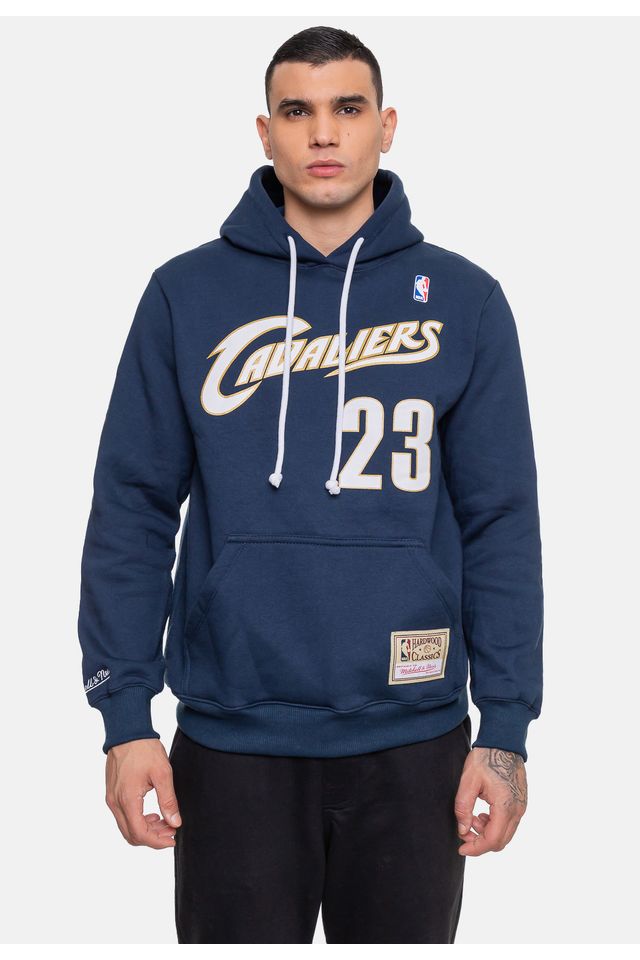 Moletom-Mitchell---Ness-Cleveland-Cavaliers-Lebron-James-Azul-Escuro