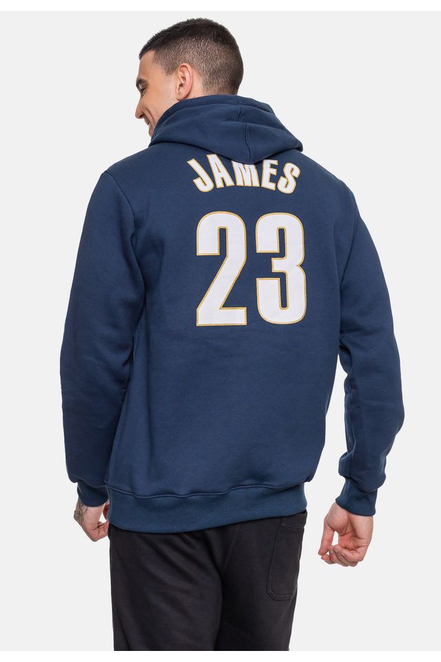 Moletom-Mitchell---Ness-Cleveland-Cavaliers-Lebron-James-Azul-Escuro