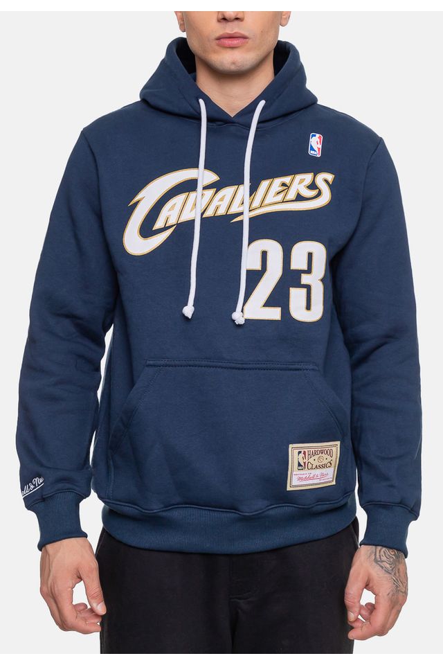 Moletom-Mitchell---Ness-Cleveland-Cavaliers-Lebron-James-Azul-Escuro