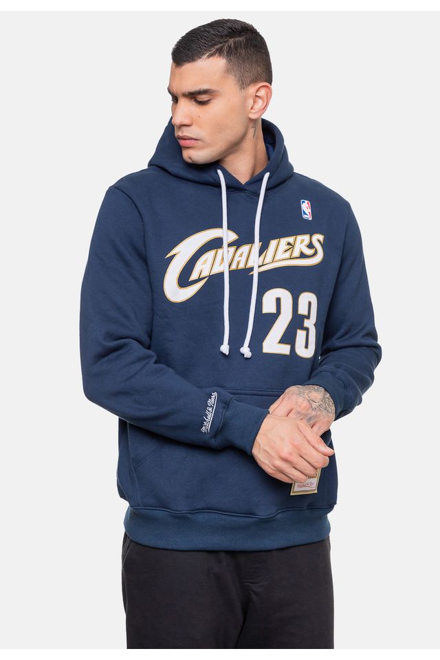Moletom-Mitchell---Ness-Cleveland-Cavaliers-Lebron-James-Azul-Escuro
