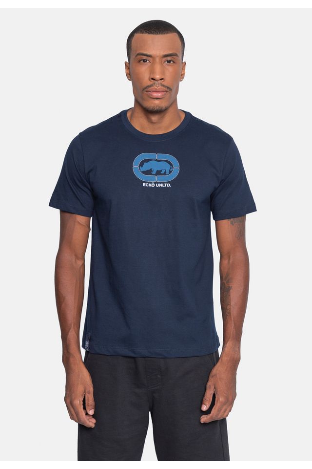 Camiseta-Ecko-Estampada-Azul-Marinho Camiseta-Ecko-Estampada-Azul-Marinho