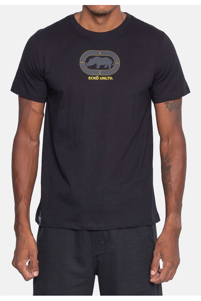 Camiseta-Ecko-Estampada-Preta